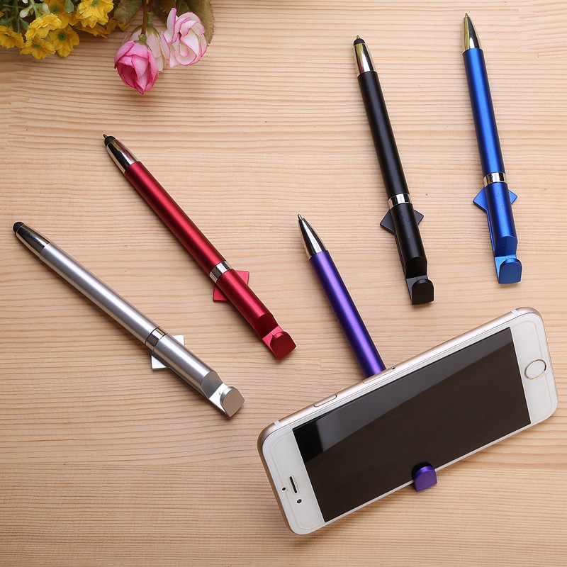 手机支架笔二维码圆珠笔多功能笔电容笔触屏笔广告笔定制