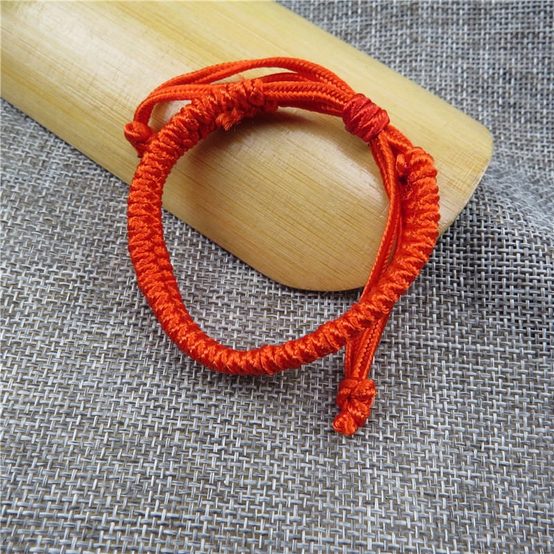 幸运红绳 手工编织精密金刚结 抽拉活口手绳 本命年保平安