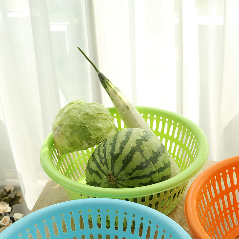 Storage Basket Washing Vegetable Basket Plastic Sieve Washing Vegetable Basket Storage Basket Storage Basket Classification Basket Rice Washing Filter Rice Cleaning Basket 0594