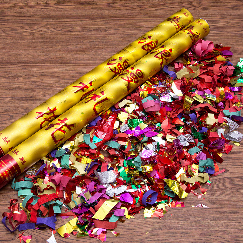 供应 婚庆用品 结婚礼炮手持彩带礼宾花彩炮婚礼炮筒玫瑰花瓣开业礼花