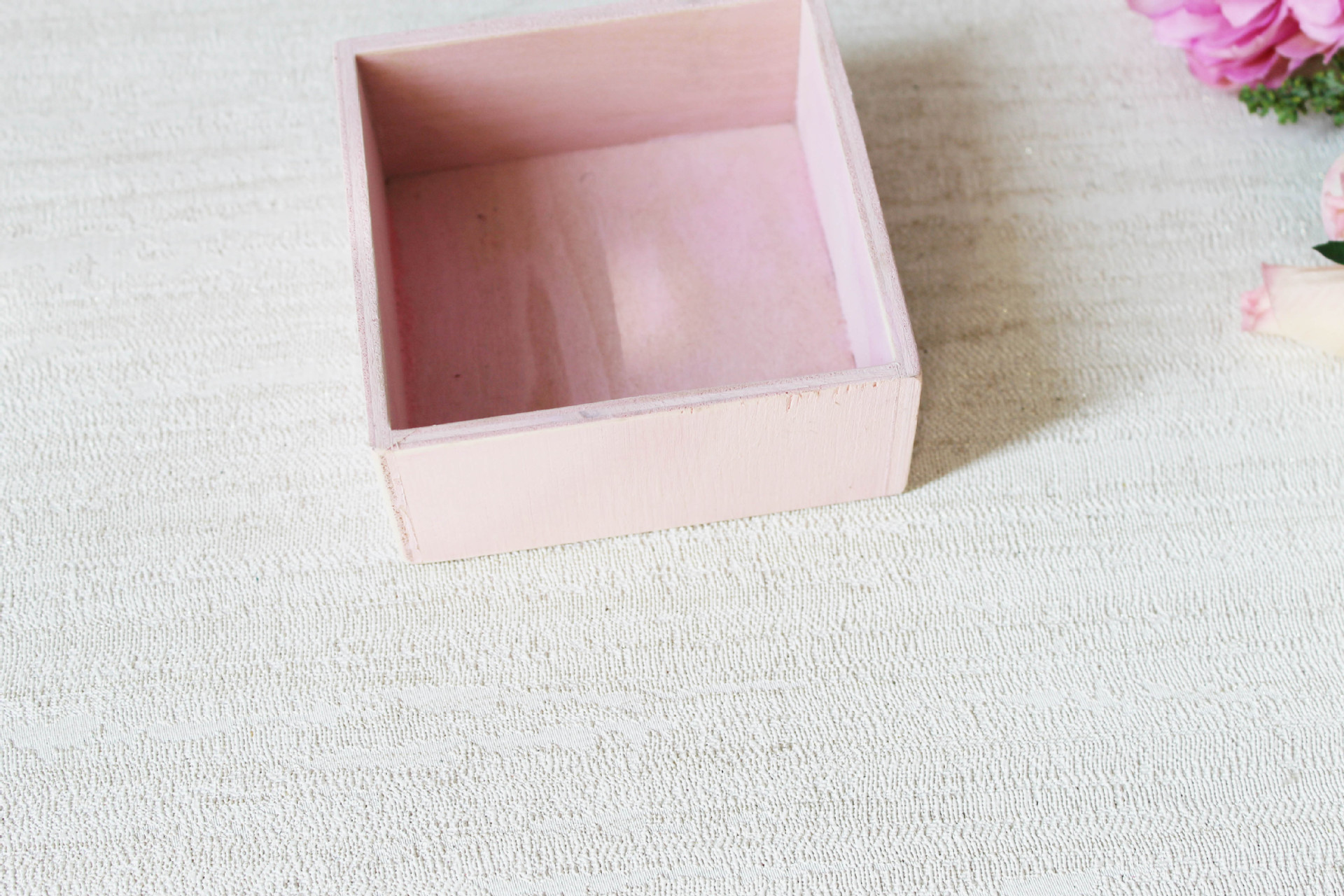 无盖小木盒子正方形桌面收纳木盒定做仿旧杂物盒欧式木质饰品盒