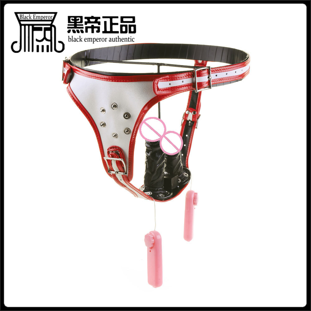 黑帝厂家直销成人情趣用品批发 全震动肛阴栓阳具内裤 可拆卸