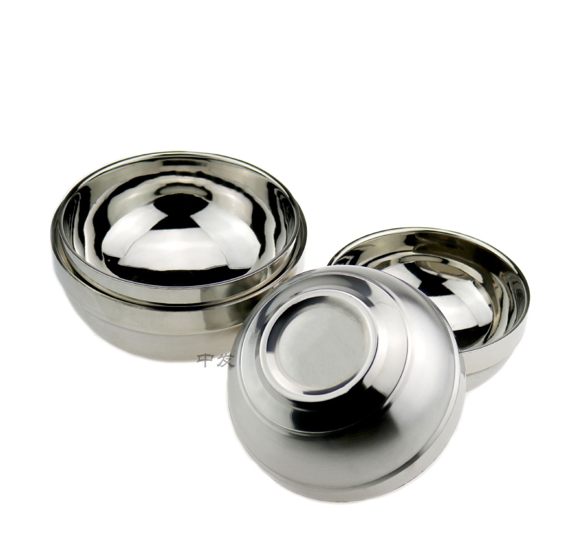 金祥徽 不锈钢铂金碗 隔热双层米饭碗 防烫防摔泡面碗 餐具礼品