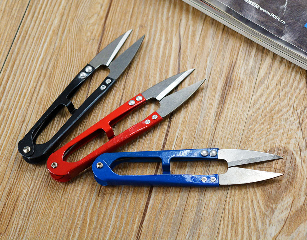 热销裁缝剪刀 纱剪 线头剪 十字绣小剪刀 u型鱼线剪缝纫剪服装剪