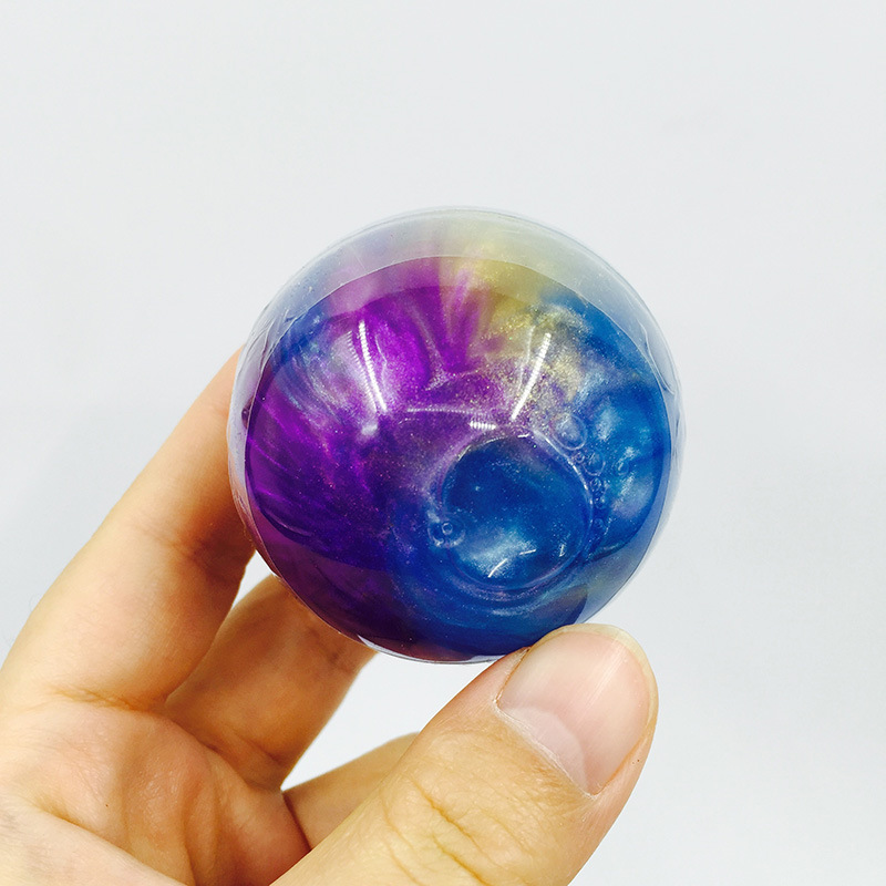 diy星空色水晶泥减压史莱姆slim鸡蛋炫彩水晶泥不会干七彩混色球