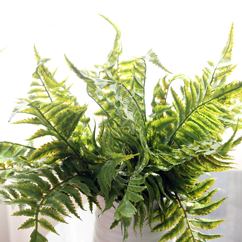 8头凤尾草 高档仿真花手感仿真植物 塑料花仿真叶子植物墙装饰