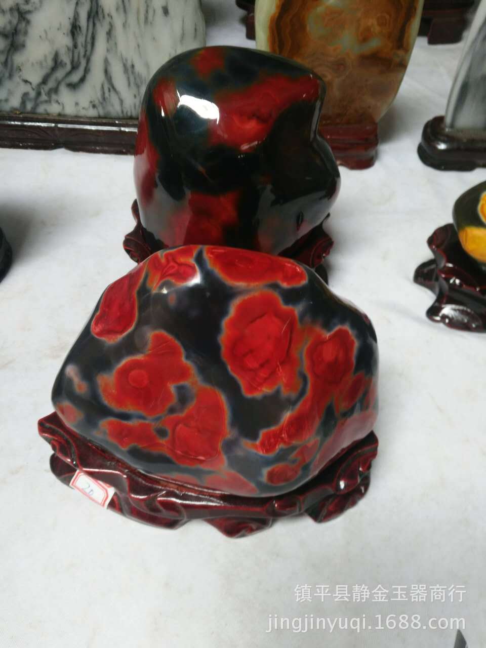 七彩玉玛瑙原石奇石观赏石摆件礼品