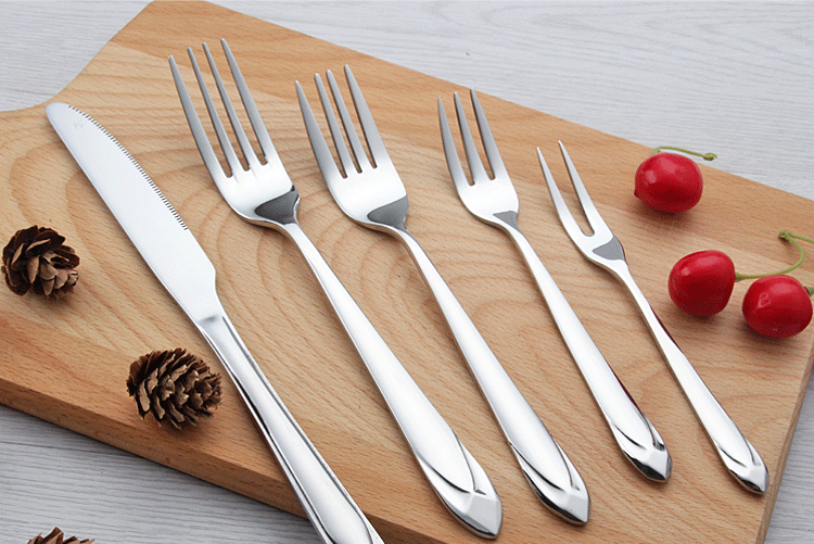 钻石系列 201不锈钢叉子 不锈钢餐刀 餐叉 牛排刀 酒店礼品制订lo