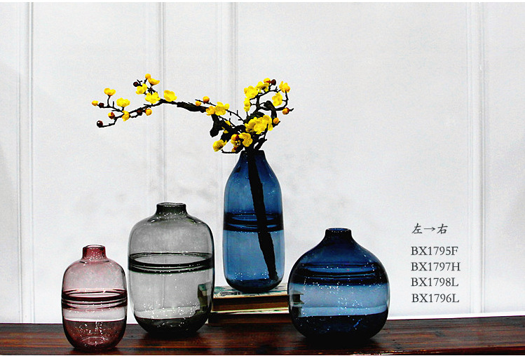 Nordic Simple Glass Vase Transparent Home Living Room Fresh Creative Hydroponics Container Large Vase Decoration Ornaments