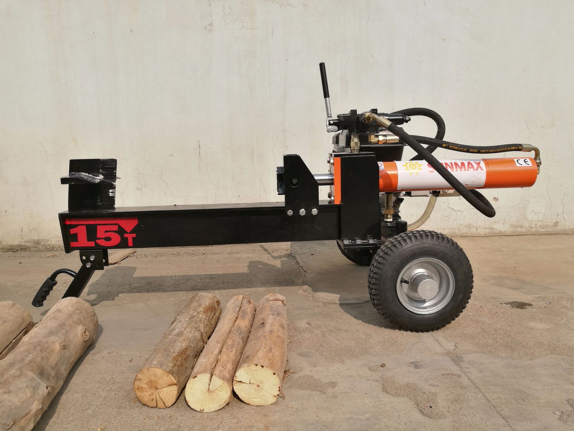 gas log splitters12吨15 ton 液压发动机款劈木机卧劈专利产品