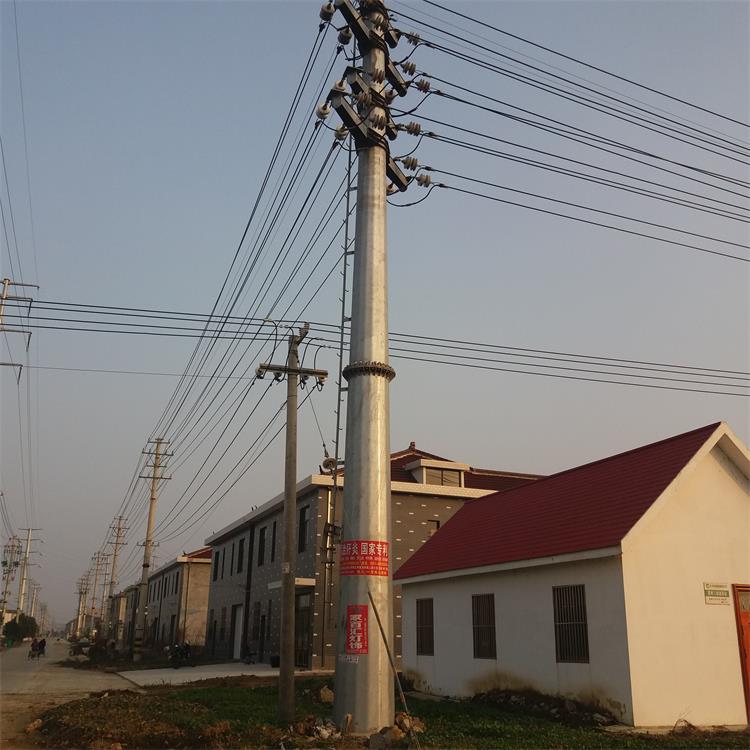 10kv35kv66kv110kv电力钢管杆电力钢杆终端耐张转角杆输变电钢杆