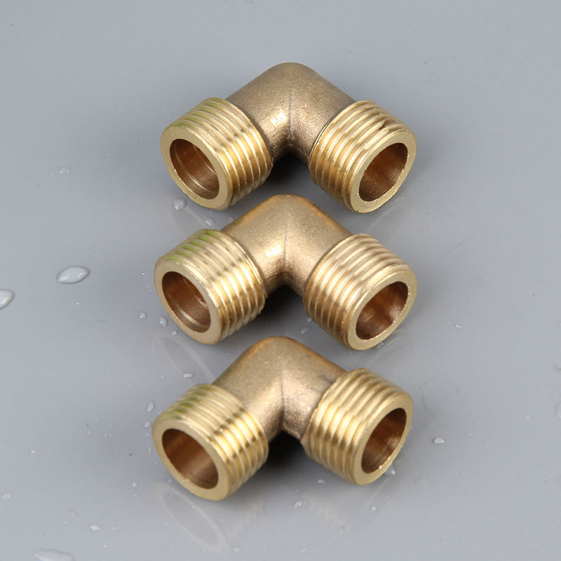 供应优质黄铜管件 4分外丝黄铜弯头 煤气管配件