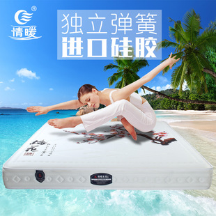 情暖半棕半簧床垫 双人席梦思床垫 椰棕乳胶两用酒店真空压缩床垫