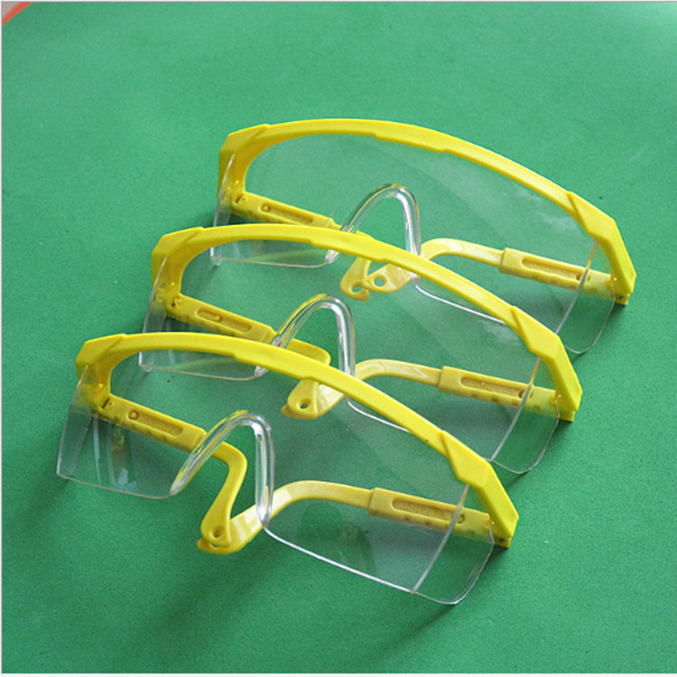 抗冲击防溅护目镜防护防尘防沙蓝白黄白黑白劳保眼镜批发