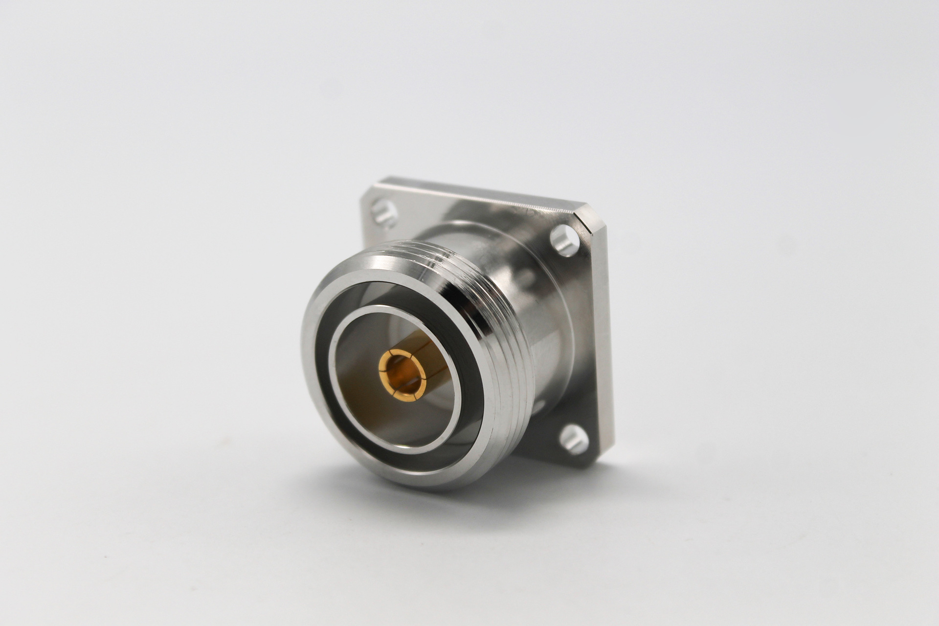 专业生产射频连接器l29型母头四孔法兰微带式连接器7/16-kfd113