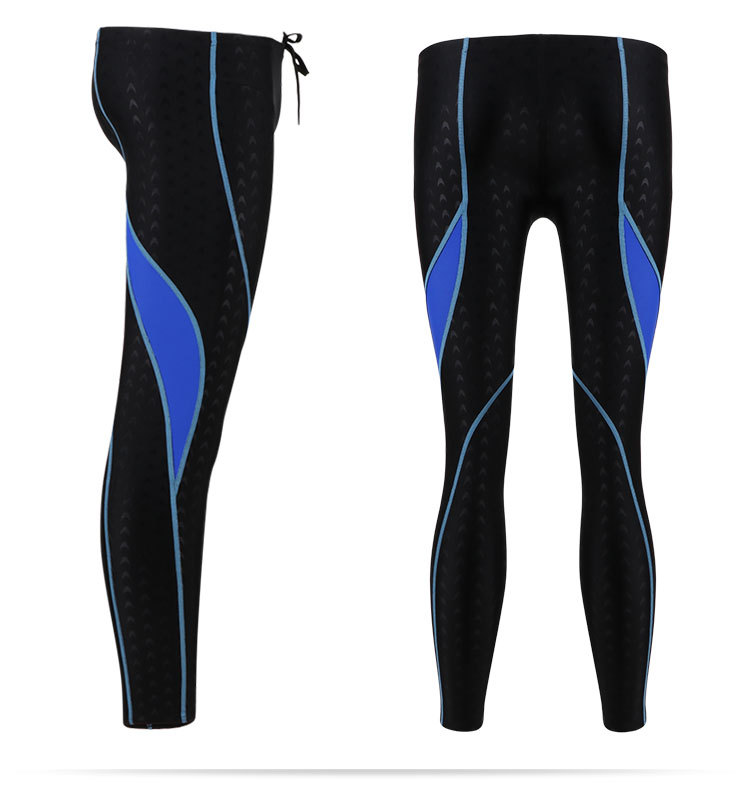 英发男士游泳训练长裤竞速游泳运动员选手型九分泳裤男泳装9117