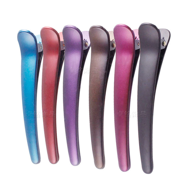 Fine Packaging Yiwu Korean Hair Accessories Candy Color Duckbill Clip Hair Clip Hairpin Frosted Crocodile Clip 2 Yuan Store Supply
