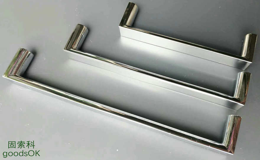 锌合金镀亮珠铬拉丝镀镍亚黑半圆钢木制抽屉家具u门型柜门把拉手