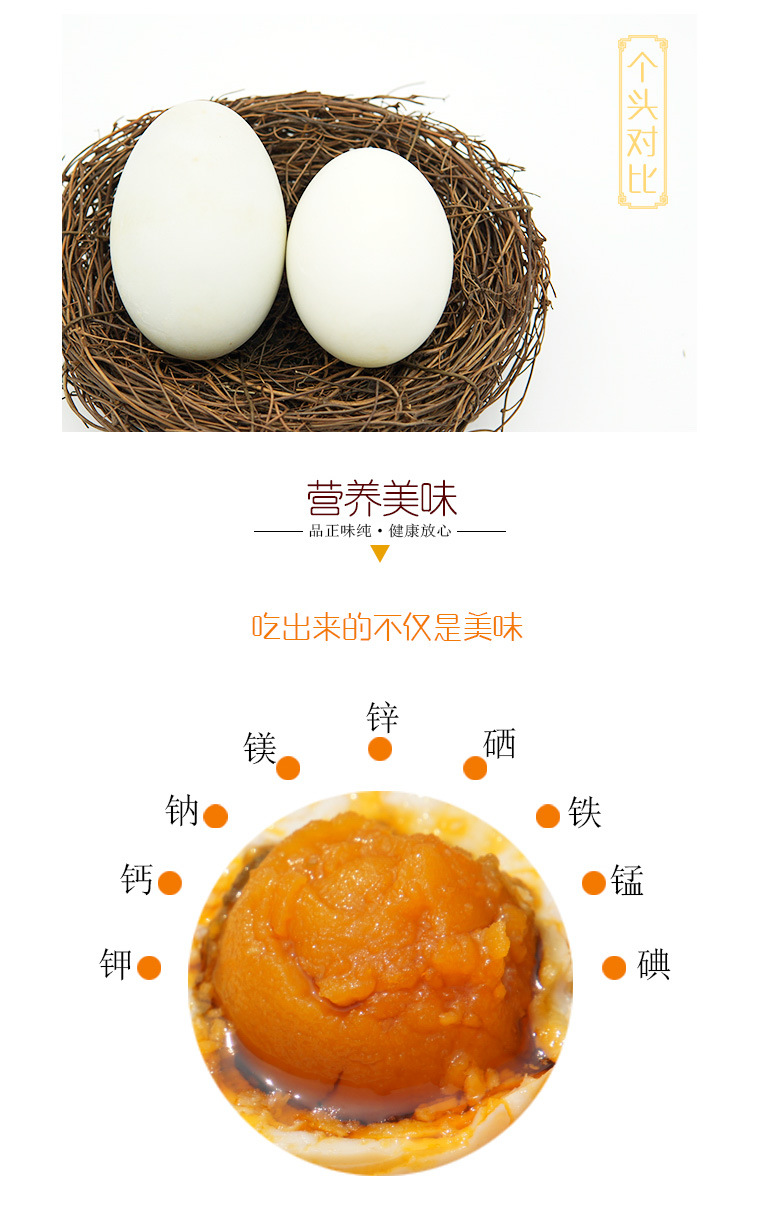 枞阳县白荡湖牌咸鸭蛋双黄20枚礼盒装
