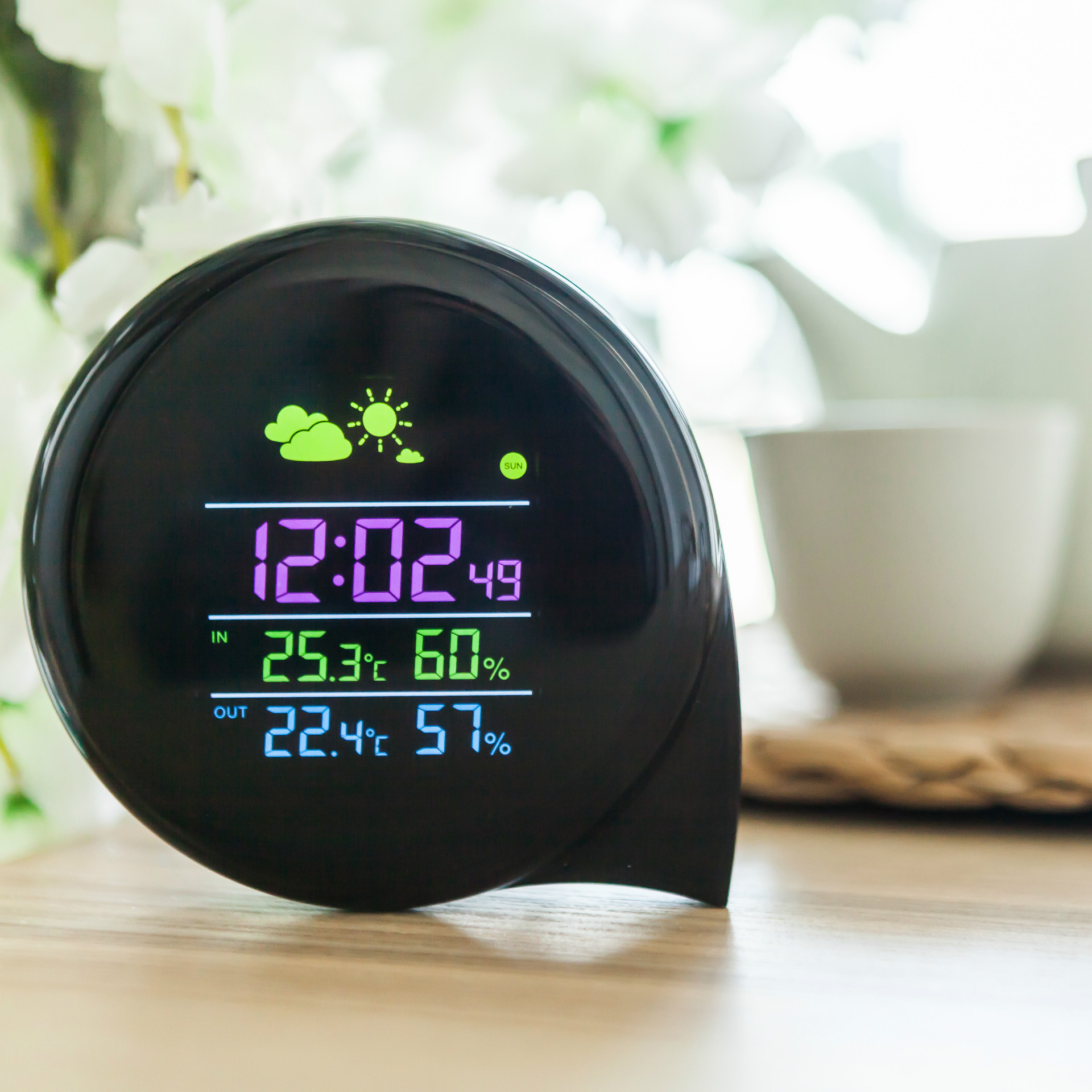 天气时钟ygh-312 多功能小q逗号天气预报时钟 智能家居电子闹钟