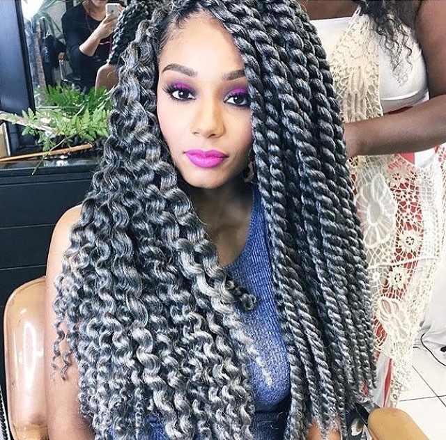 24寸黑人假发扭辫弹簧辫接发非洲大辫子小脏辫havana mambo twist