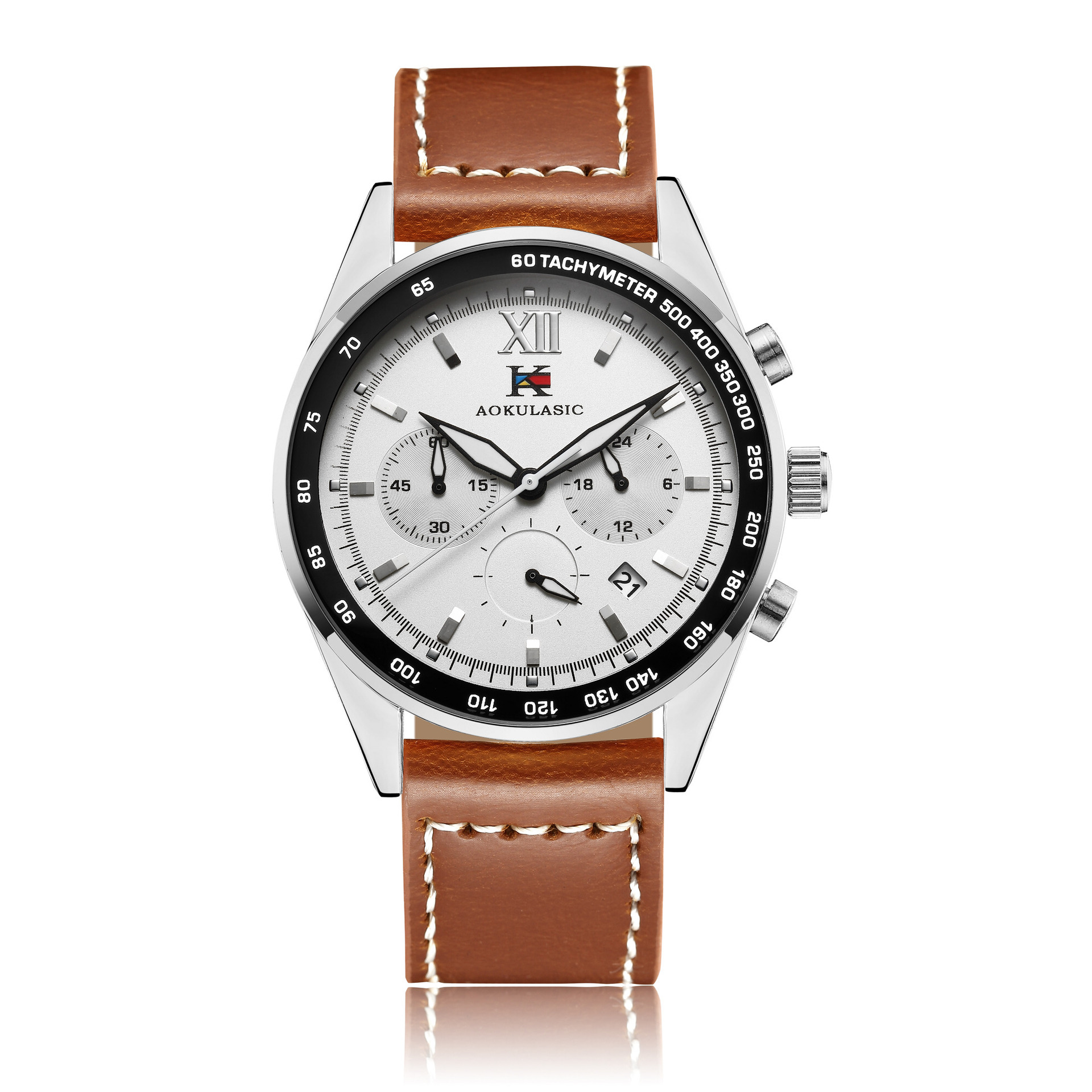 跨境外贸ebay亚马逊厂家aokulasic多石英手表皮带男士手表