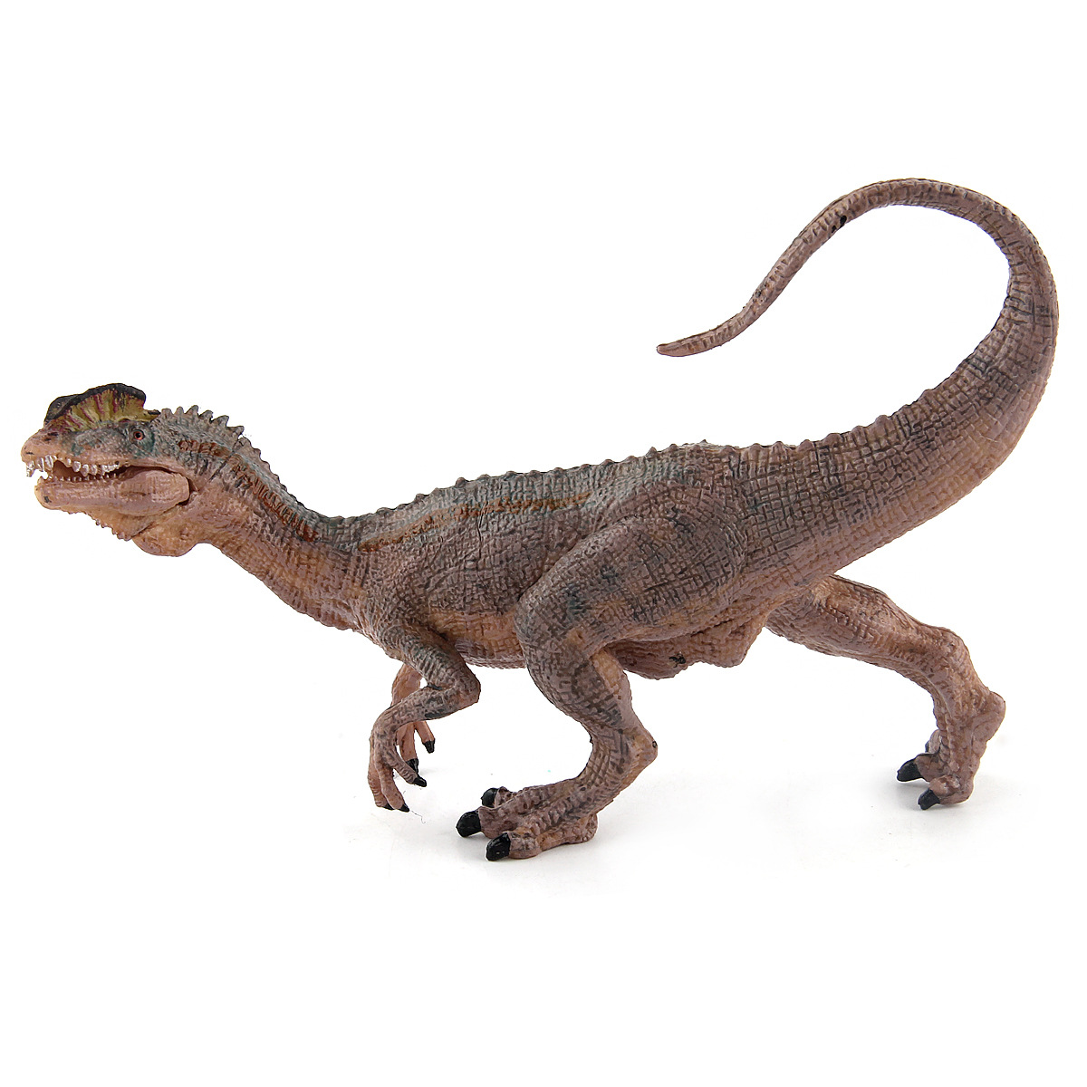 恐龙世界手办模型玩具pvc实心公仔扶姿双冠龙下颚可动