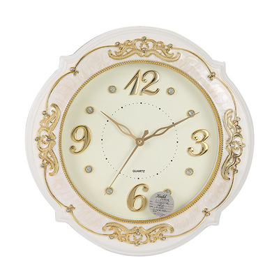 欧式客厅卧室静音时钟挂表儿童圆形时尚大气石英钟简约挂钟