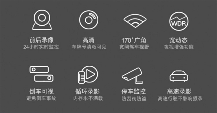 4寸 行车记录仪 双镜头 ips高清屏 高清车载记录仪