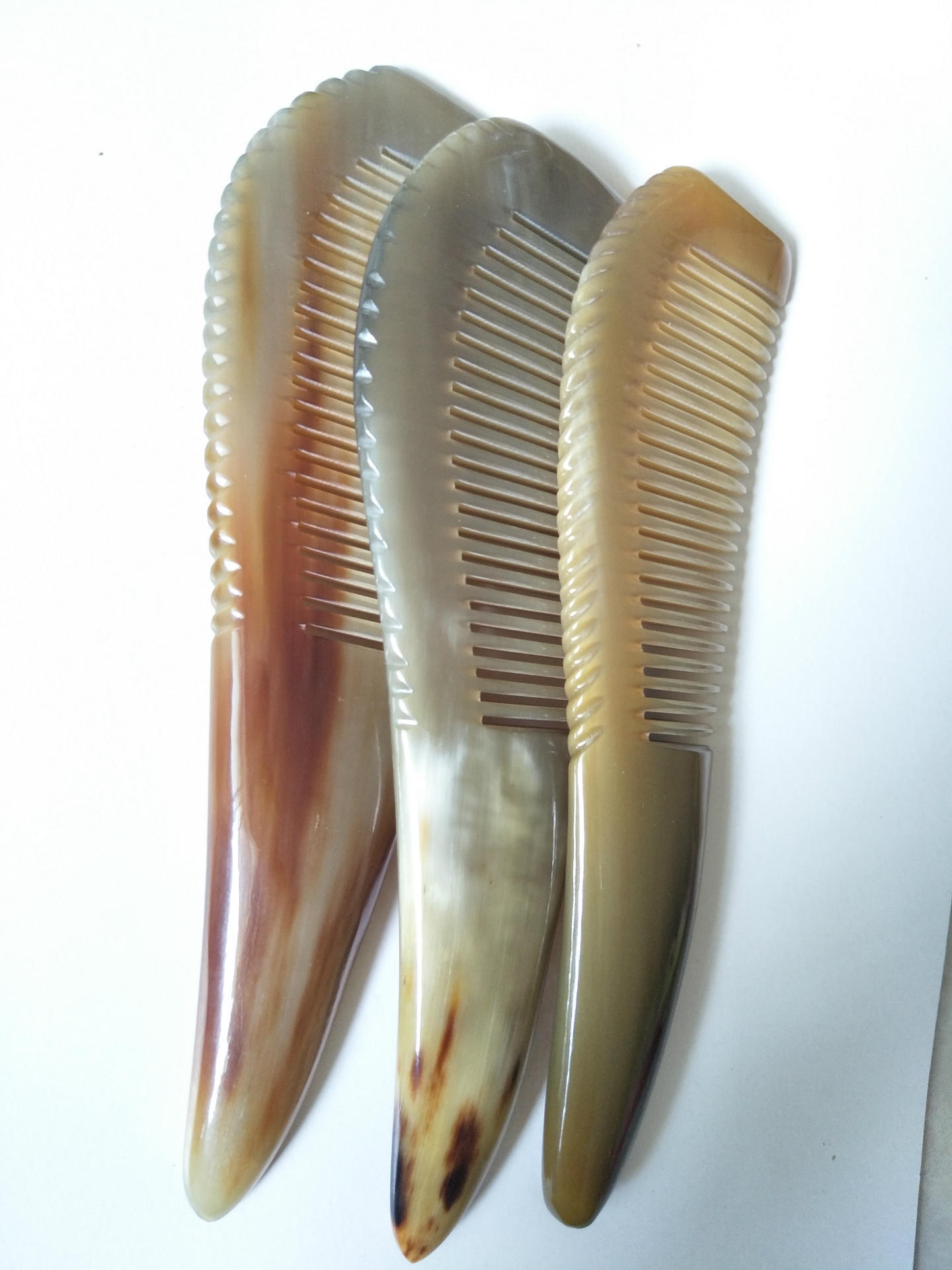 牛角梳厂家直销白牦牛角梳子木梳梳子美发梳