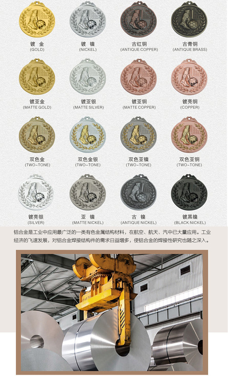 厂家直销金属通用奖牌 知识竞赛专用徽章 学校运动会奖章徽章