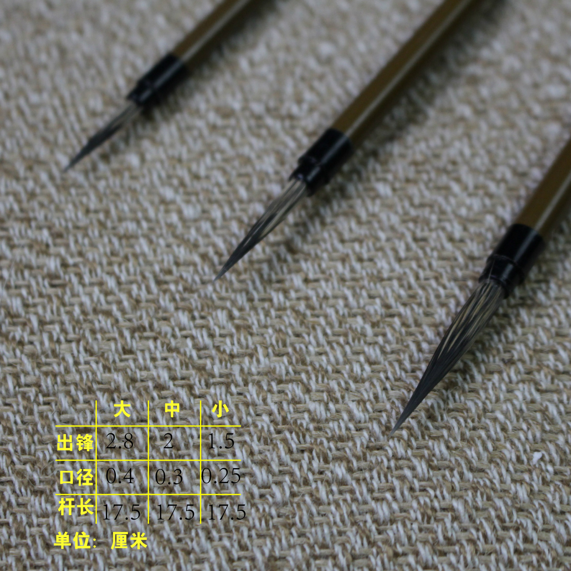 鼠须勾线笔毛笔国画水彩水粉描线笔工笔画叶筋笔衣纹笔批发定制