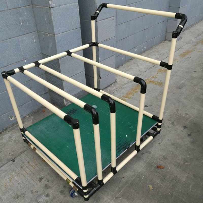 单层产品周转车 物流周转防静电小手推车 精益管手推车厂家直销