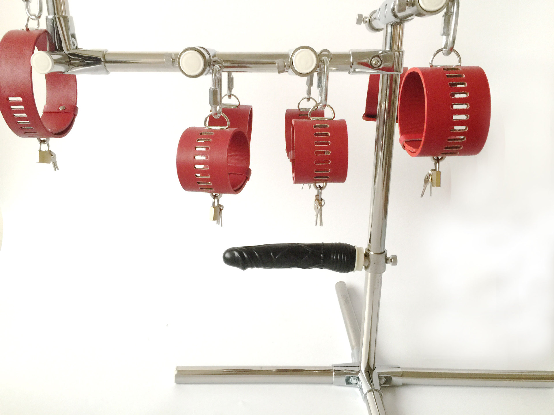 2017年新品皮手铐脚铐项圈k9束缚驷马器训练架 情趣成人夫妻用品