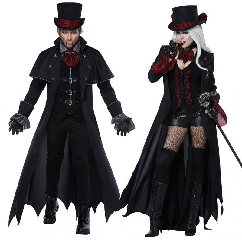 万圣节服装吸血鬼恶魔男绅士演出服夜店情侣扮演服装男女演出服