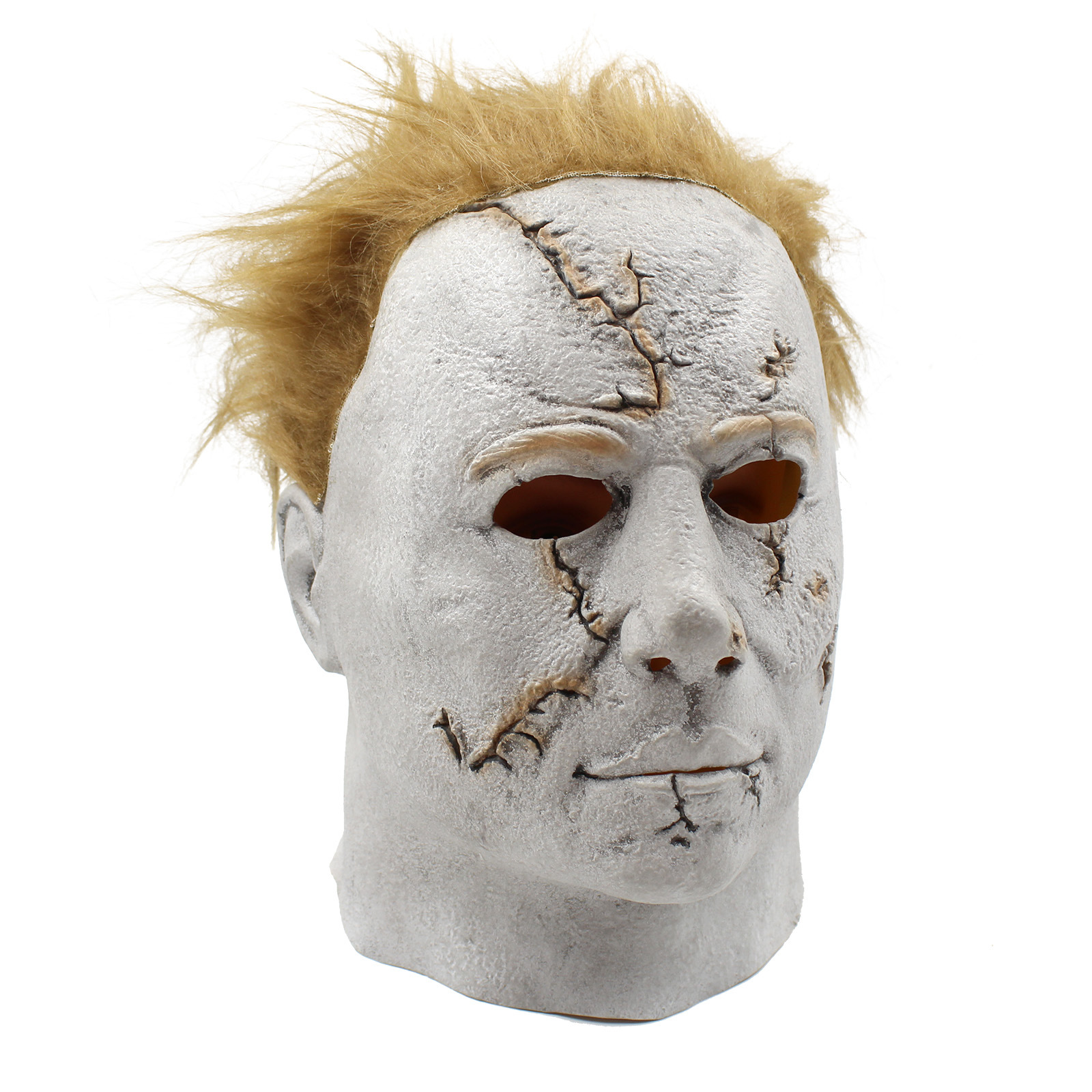 麦克梅杰面具头套 电影月光光心慌慌小白脸恐怖乳胶面具头套