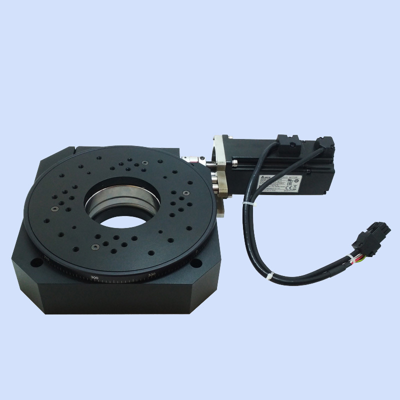pt-gs200高速电动旋转台分度盘台面200转速360度/秒伺服电机