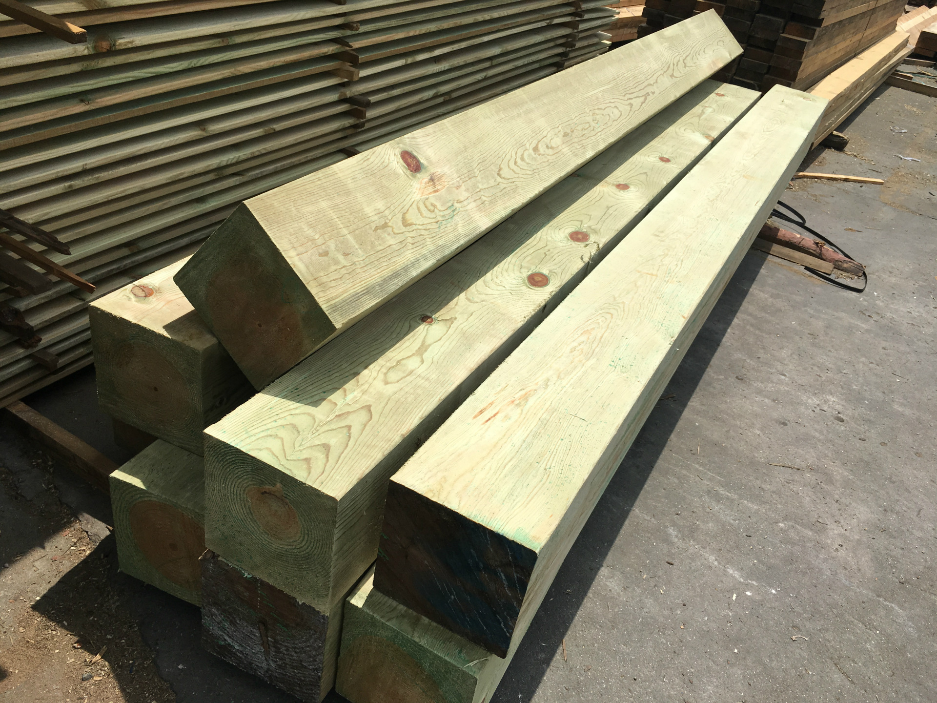 天津防腐木材加工厂定制花旗松户外景观木板材方木柱