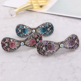 欧美复古弹簧夹 马尾发夹头饰女士发卡弹簧夹发饰头饰批发