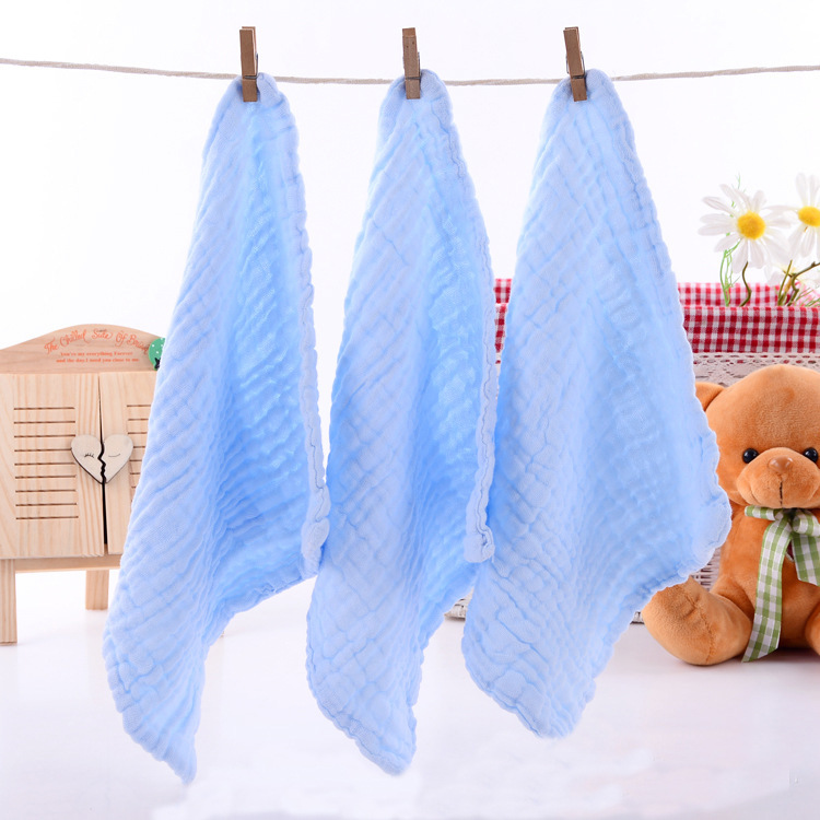 全棉水洗医用级纱布六层超柔软 小方巾 婴儿口水巾 洗脸巾 手帕