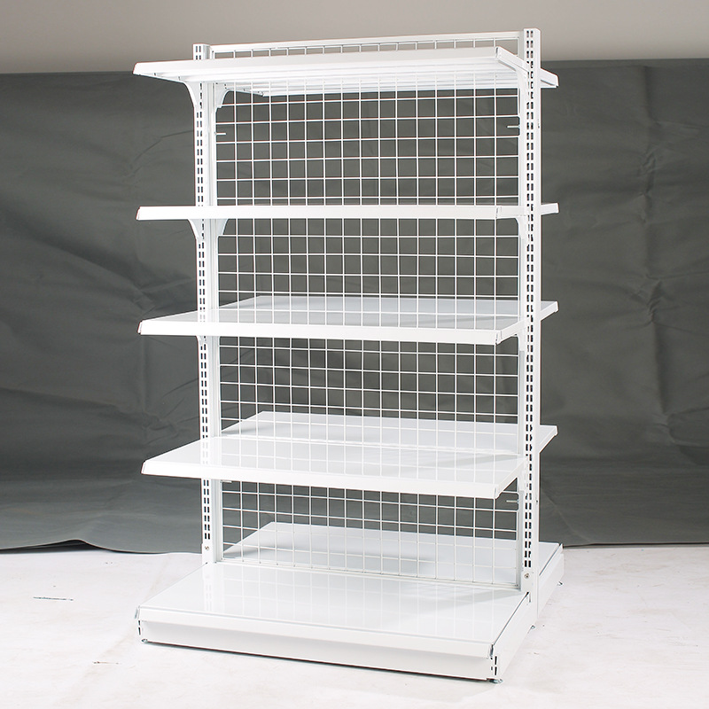 热销新款便利店超市背网双面置货架创意环保耐用食品百货通用货架