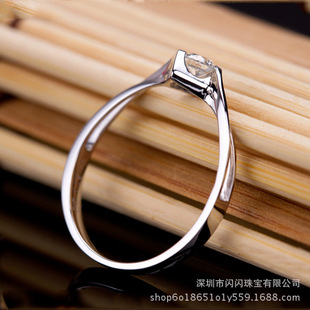 24k白金钻金戒指纯金18kau750南非钻戒真金pt950铂金钻戒足金9999