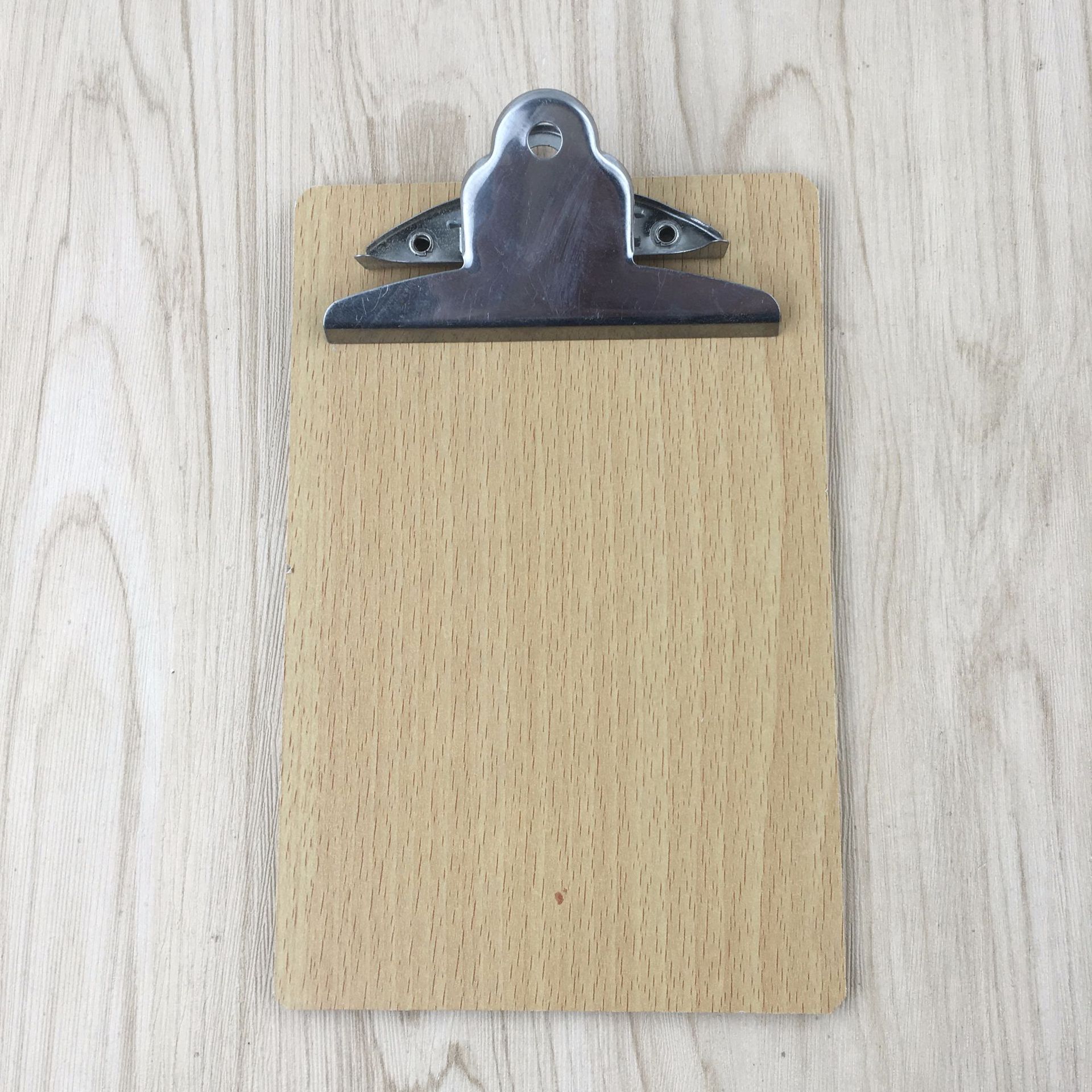 a6木板山型夹 平头夹写字板夹定制logo菜单夹书写板180*119*4mm厚