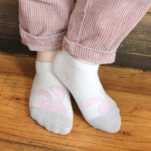 诺米团 多款婴童全棉船袜批发 独立包装 脚底防滑点胶