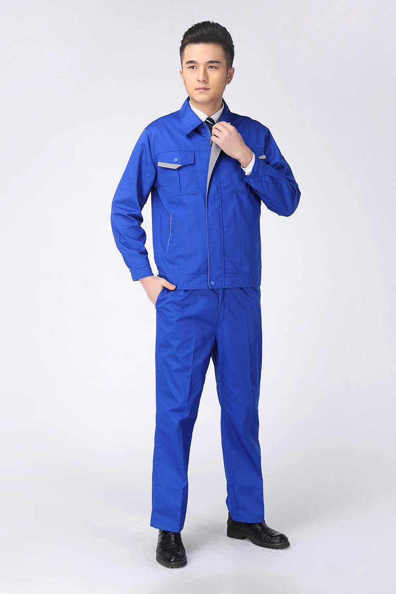 厂家定做秋冬涤棉工服耐磨劳保服套装工厂厂服工作服 长袖