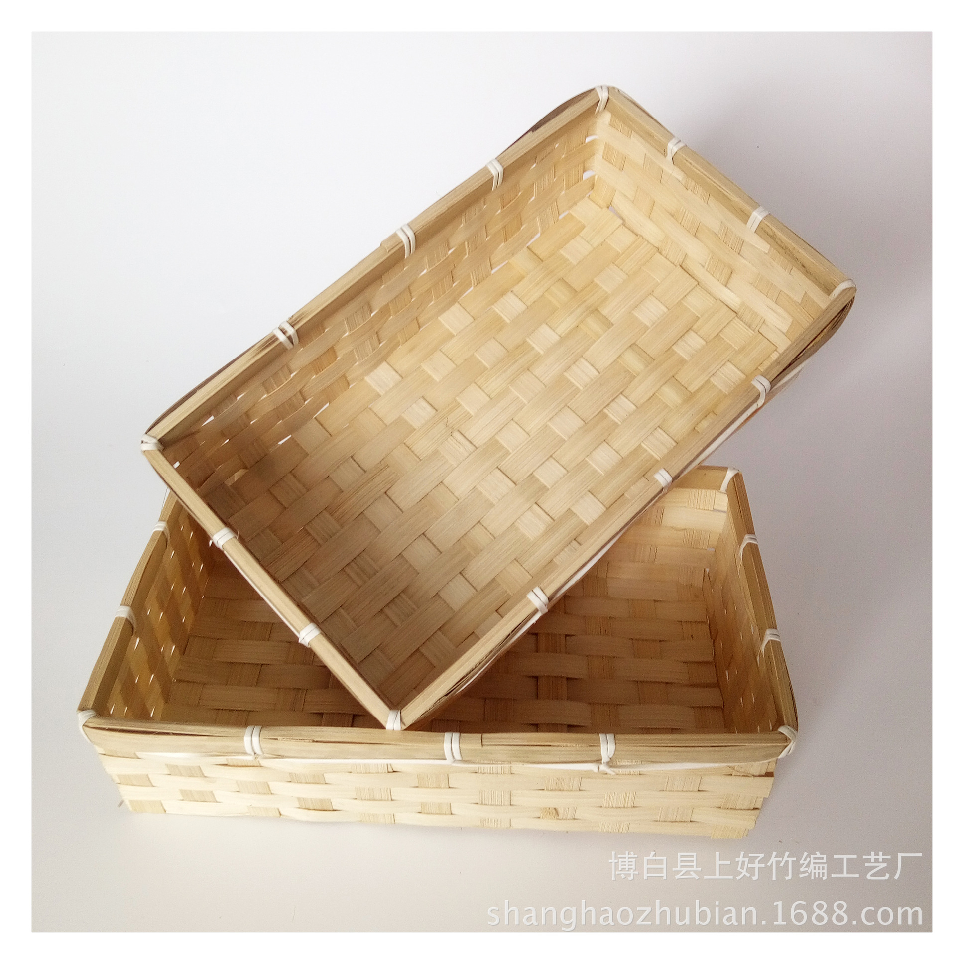 【厂家直销】现货批发 篮子 面包竹筐 竹制品 长方形收纳筐