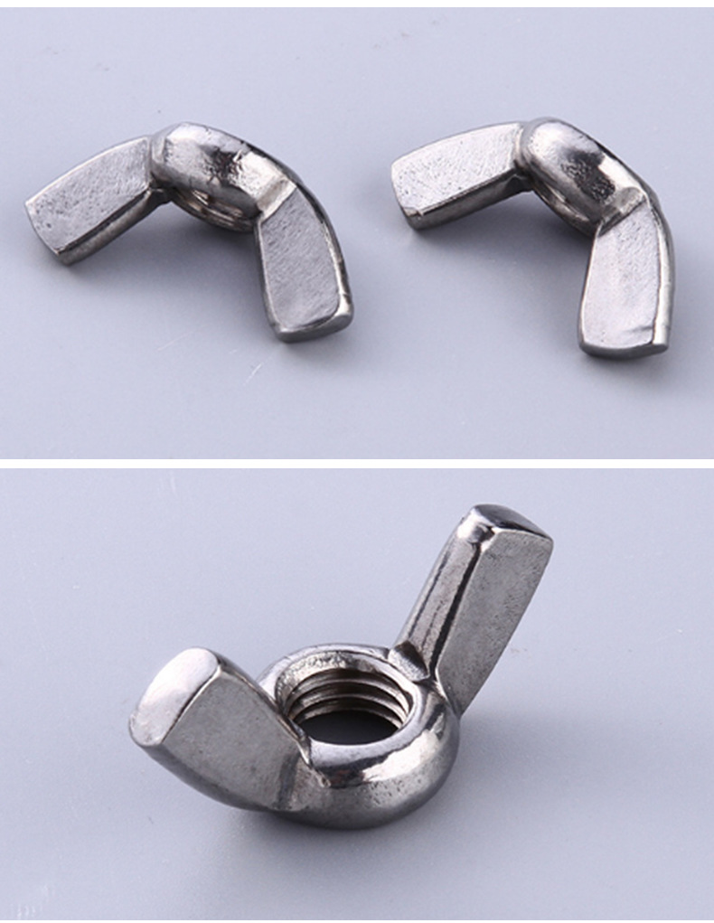 现货201 304 316不锈钢蝶形螺母din315 gb62羊角螺母出口品质