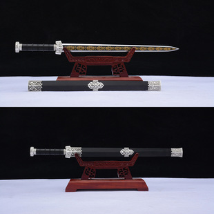 刘备剑龙泉刀剑八面汉剑高碳钢长剑乌木硬剑镇宅送礼摆设未开刃