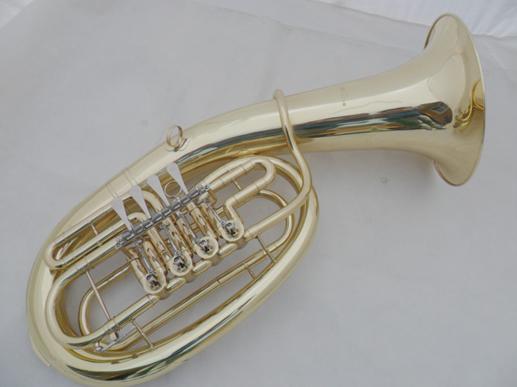 热卖哈麦伦铜管乐器四扁键上低音号降b调大号电泳金学生初学乐队