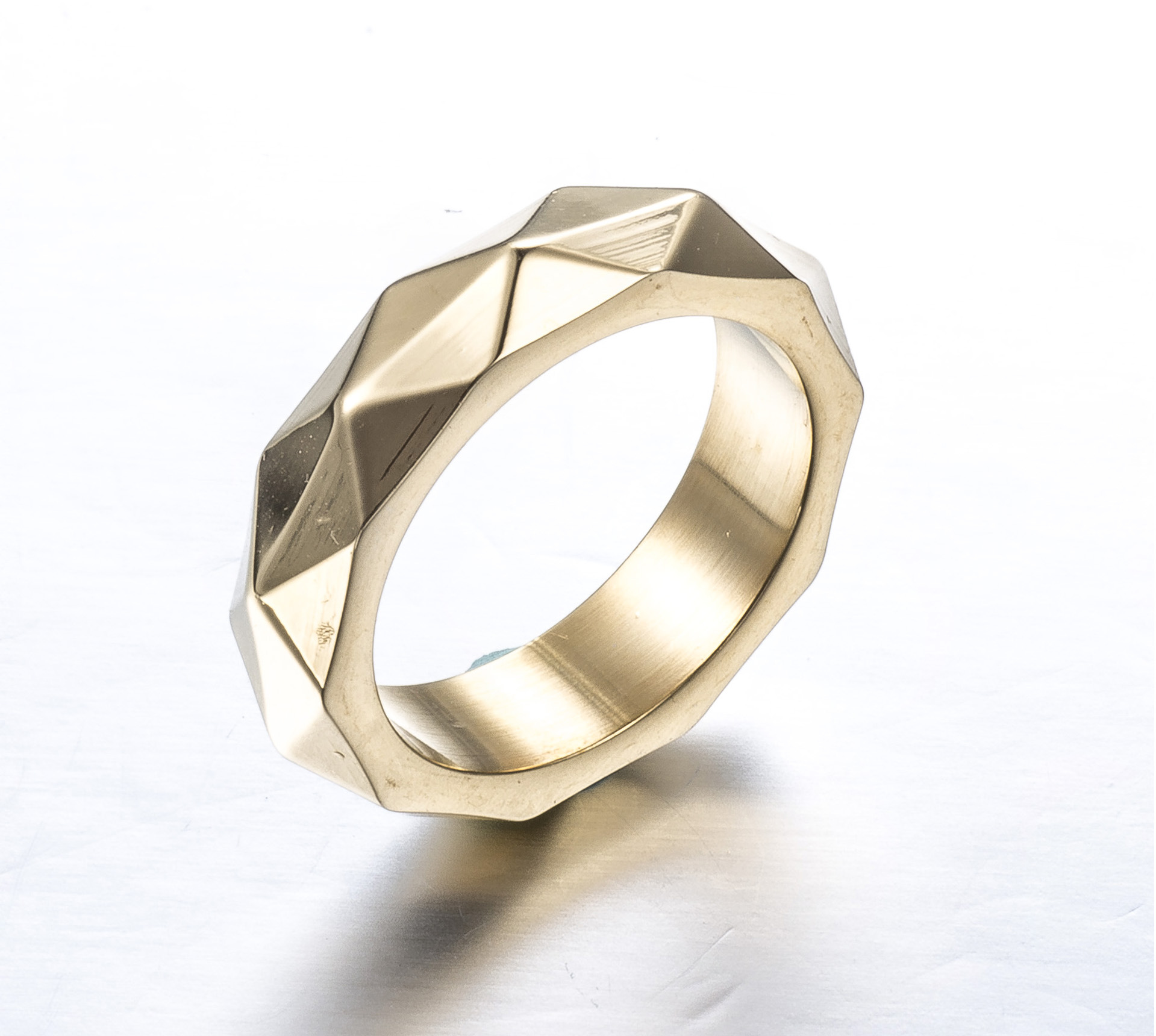 韩版钛钢菱形戒指 男士简约潮饰品单身男指环食指霸气戒子